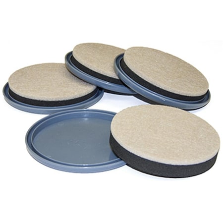 Convenience Concepts 3.5 - 4 in. TruGuard Round 2-In-1 Convertible Glides, 8PK HI3242315